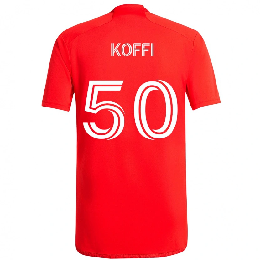 Danxen Herren Christian Koffi #50 Rot Weiß Heimtrikot Trikot 2025/26 T-Shirt Österreich