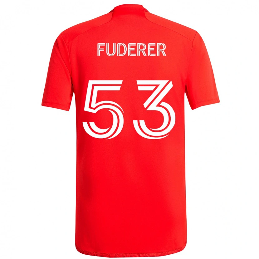 Danxen Herren Jake Fuderer #53 Rot Weiß Heimtrikot Trikot 2025/26 T-Shirt Österreich