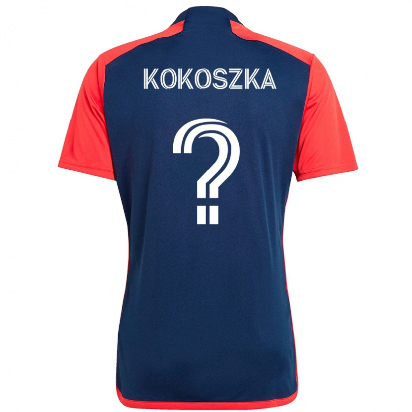 Danxen Herren Ayden Kokoszka #0 Blau Rot Heimtrikot Trikot 2025/26 T-Shirt Österreich