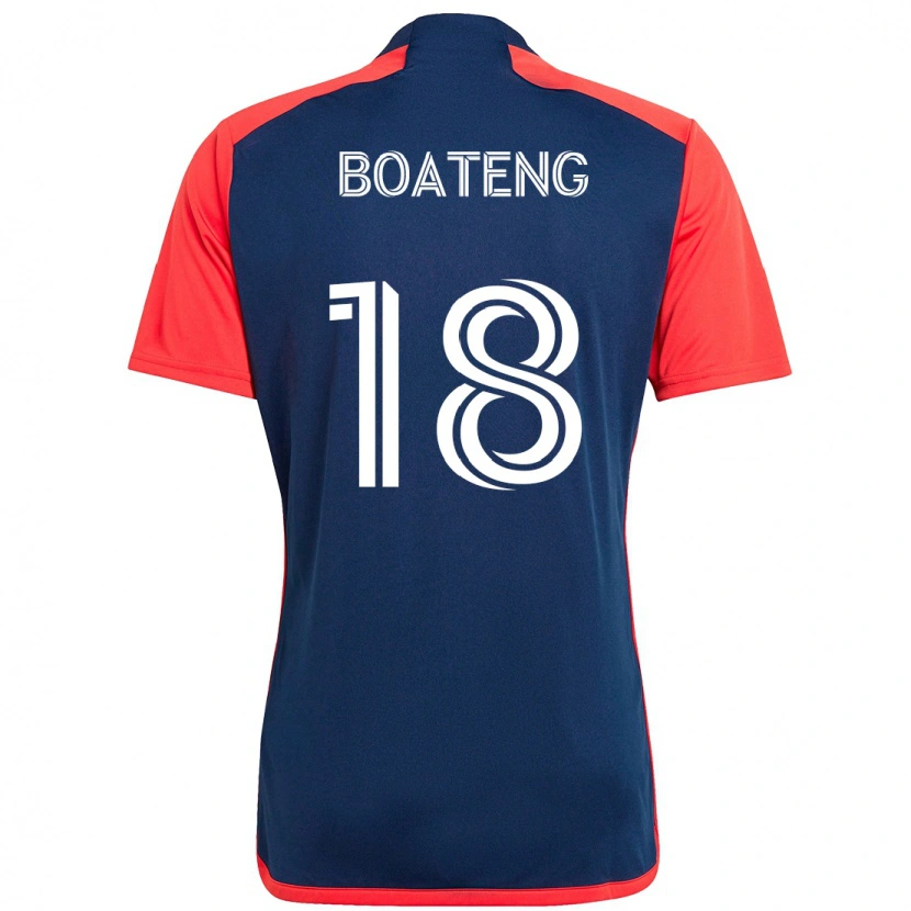 Danxen Herren Emmanuel Boateng #18 Blau Rot Heimtrikot Trikot 2025/26 T-Shirt Österreich