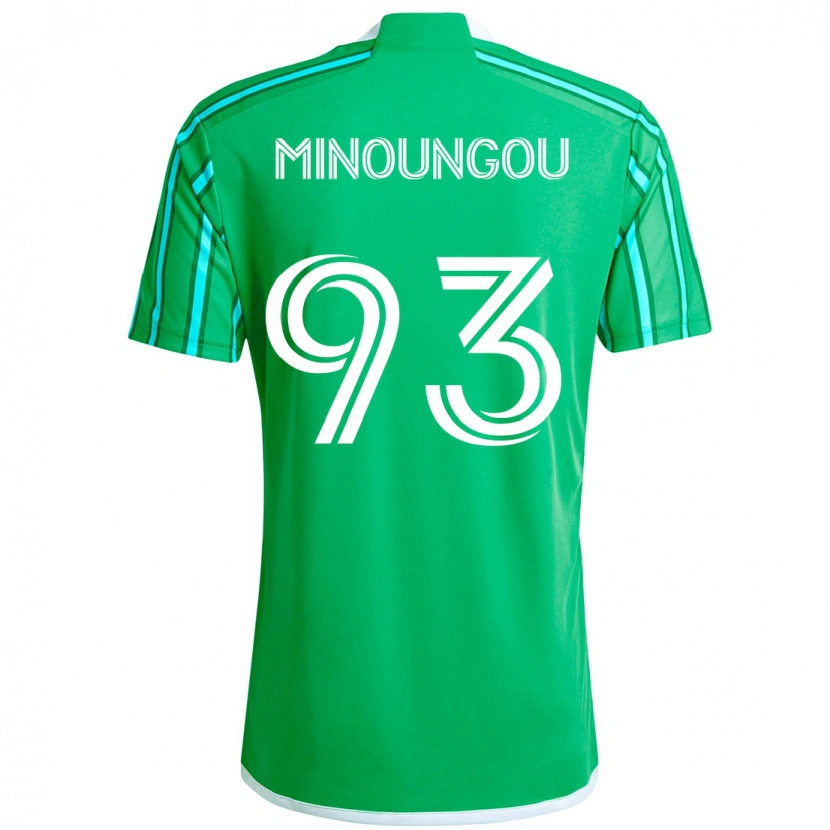 Danxen Herren Georgi Minoungou #93 Grün Weiß Heimtrikot Trikot 2025/26 T-Shirt Österreich