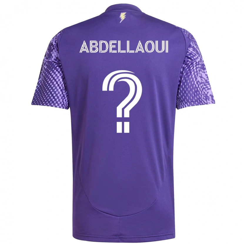 Danxen Herren Noham Abdellaoui #0 Lila Weiß Heimtrikot Trikot 2025/26 T-Shirt Österreich