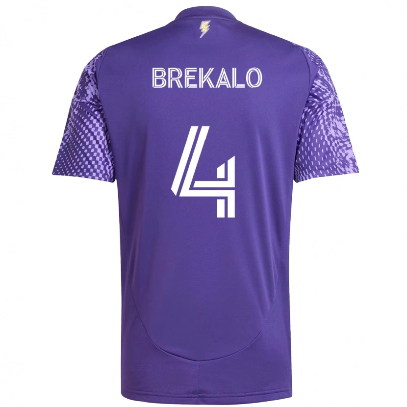 Danxen Herren David Brekalo #4 Lila Weiß Heimtrikot Trikot 2025/26 T-Shirt Österreich