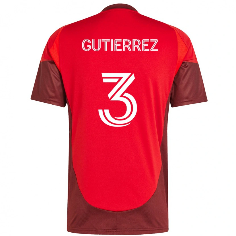 Danxen Herren Cristián Gutiérrez #3 Rot Weiß Heimtrikot Trikot 2025/26 T-Shirt Österreich