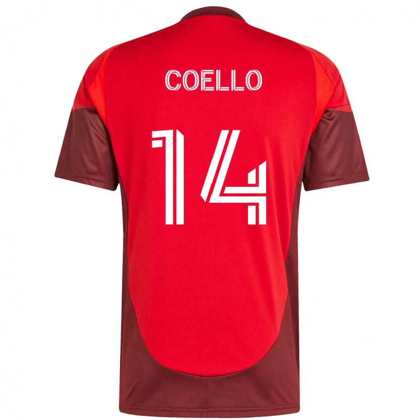 Danxen Herren Alonso Coello #14 Rot Weiß Heimtrikot Trikot 2025/26 T-Shirt Österreich