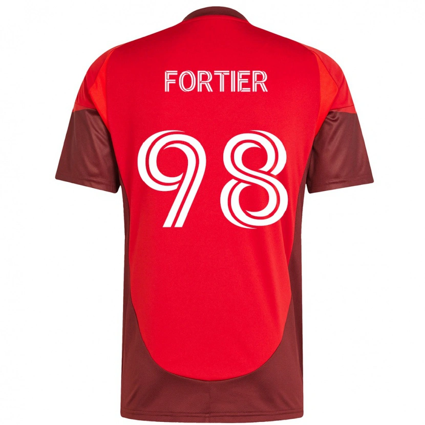 Danxen Herren Kristjan Fortier #98 Rot Weiß Heimtrikot Trikot 2025/26 T-Shirt Österreich