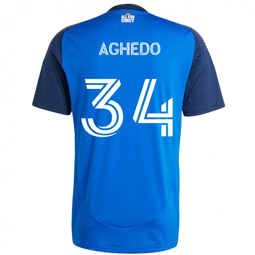 Danxen Herren London Aghedo #34 Dunkelblau Orange Heimtrikot Trikot 2025/26 T-Shirt Österreich