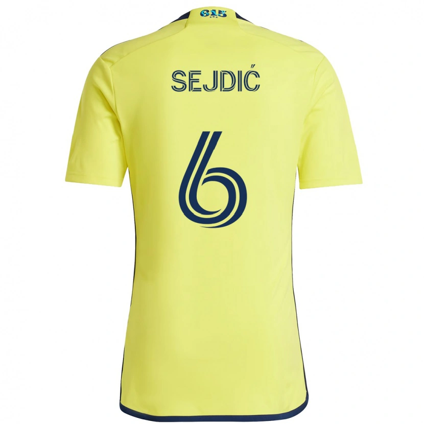 Danxen Herren Amar Sejdić #6 Gelb Marineblau Heimtrikot Trikot 2025/26 T-Shirt Österreich