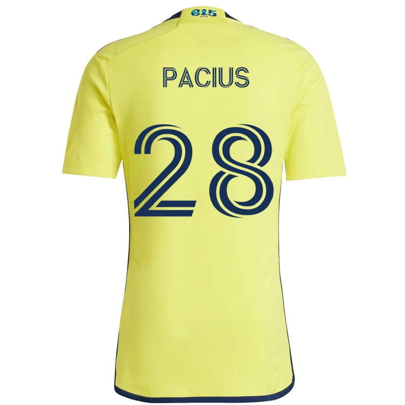 Danxen Herren Woobens Pacius #28 Gelb Marineblau Heimtrikot Trikot 2025/26 T-Shirt Österreich