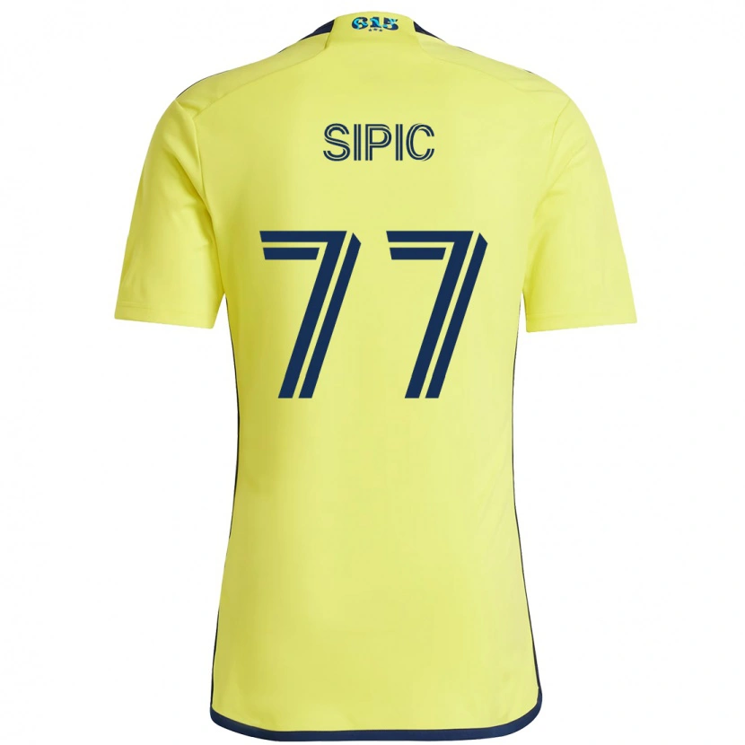 Danxen Herren Adem Sipić #77 Gelb Marineblau Heimtrikot Trikot 2025/26 T-Shirt Österreich