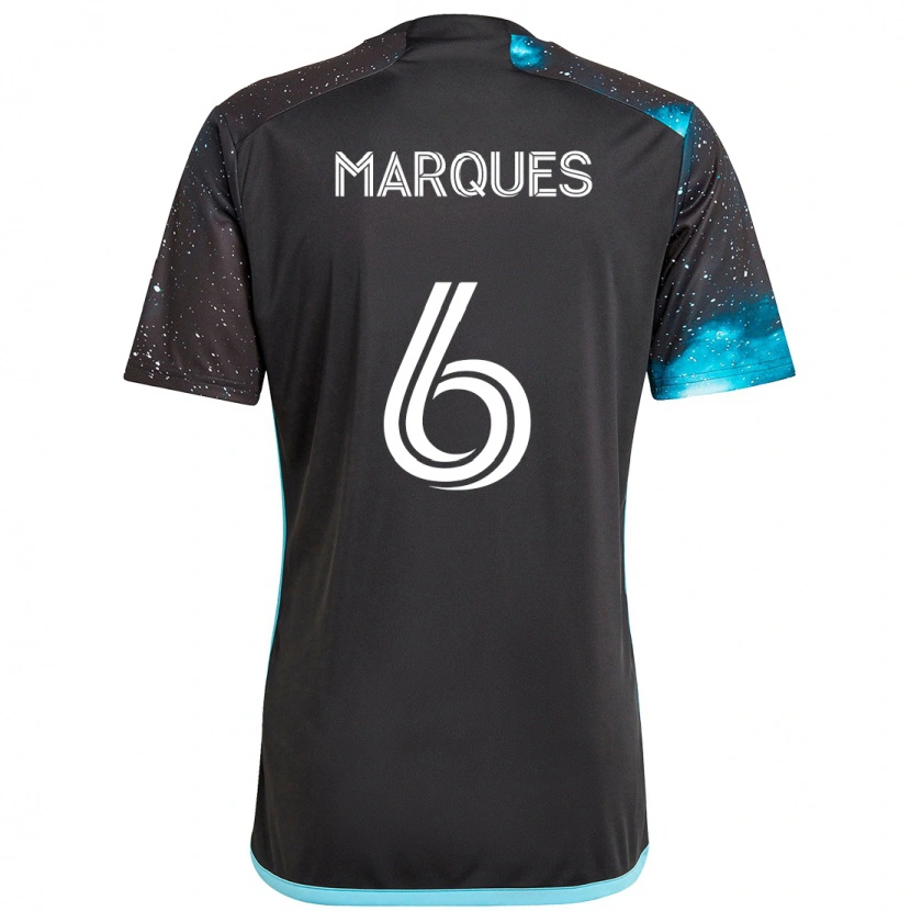 Danxen Herren Mikael Marqués #6 Schwarz Blau Heimtrikot Trikot 2025/26 T-Shirt Österreich