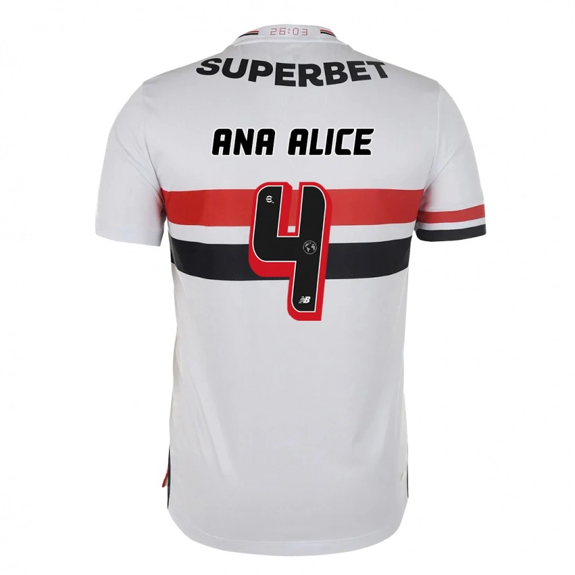 Danxen Herren Ana Alice Luciano Da Silva #4 Rot Schwarz Weiß Heimtrikot Trikot 2025/26 T-Shirt Österreich