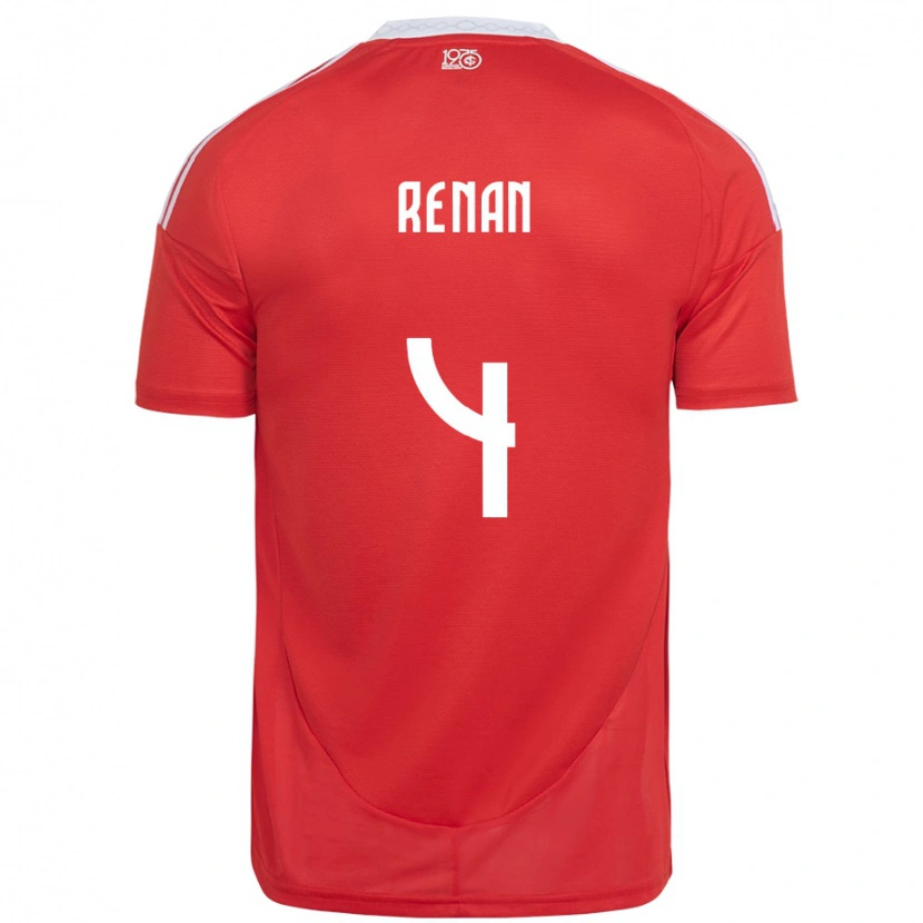 Danxen Herren Robert Renan #4 Rot Weiß Heimtrikot Trikot 2025/26 T-Shirt Österreich