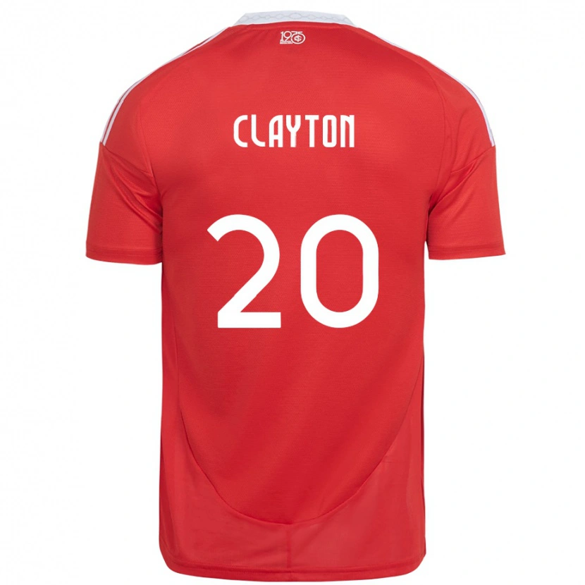 Danxen Herren Clayton #20 Rot Weiß Heimtrikot Trikot 2025/26 T-Shirt Österreich