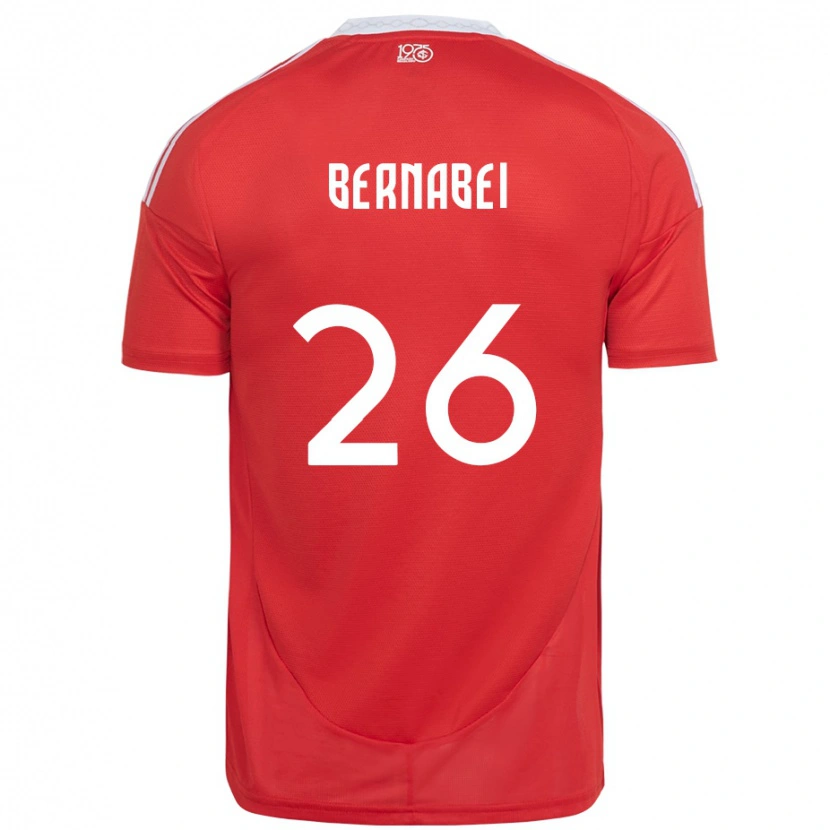 Danxen Herren Alexandro Bernabei #26 Rot Weiß Heimtrikot Trikot 2025/26 T-Shirt Österreich