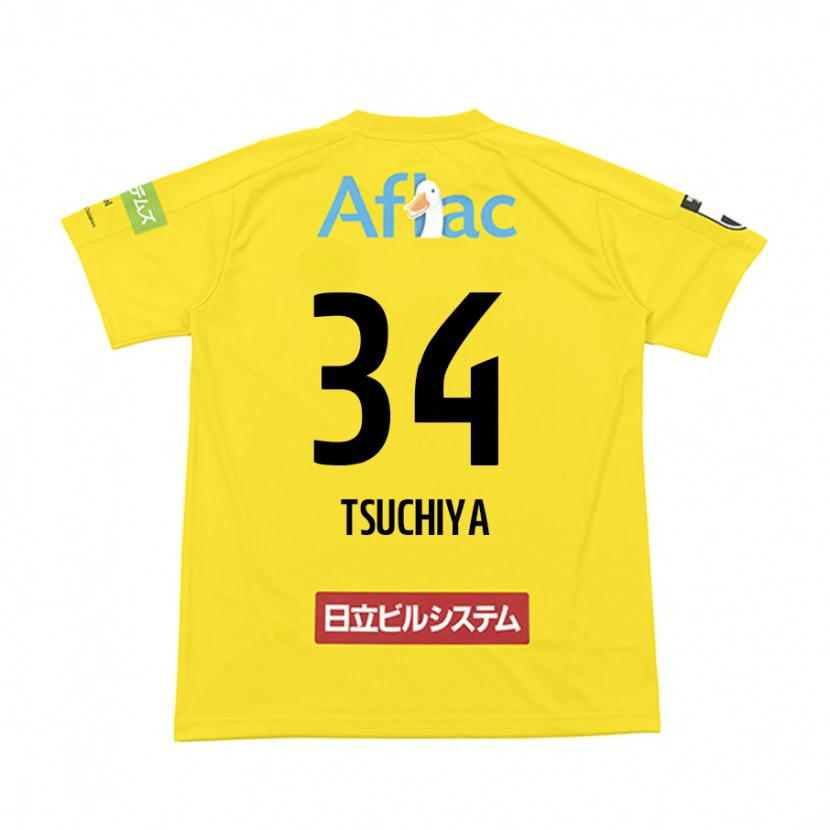 Danxen Herren Takumi Tsuchiya #34 Schwarz Gelb Heimtrikot Trikot 2025/26 T-Shirt Österreich