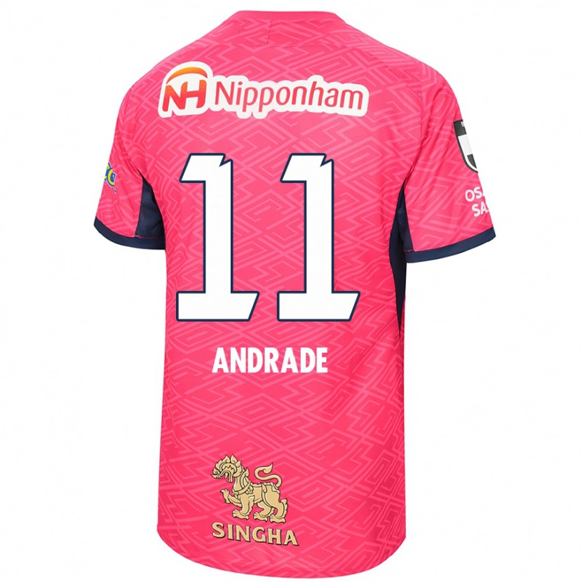 Danxen Herren Thiago Andrade #11 Sakura Rosa Weiß Heimtrikot Trikot 2025/26 T-Shirt Österreich