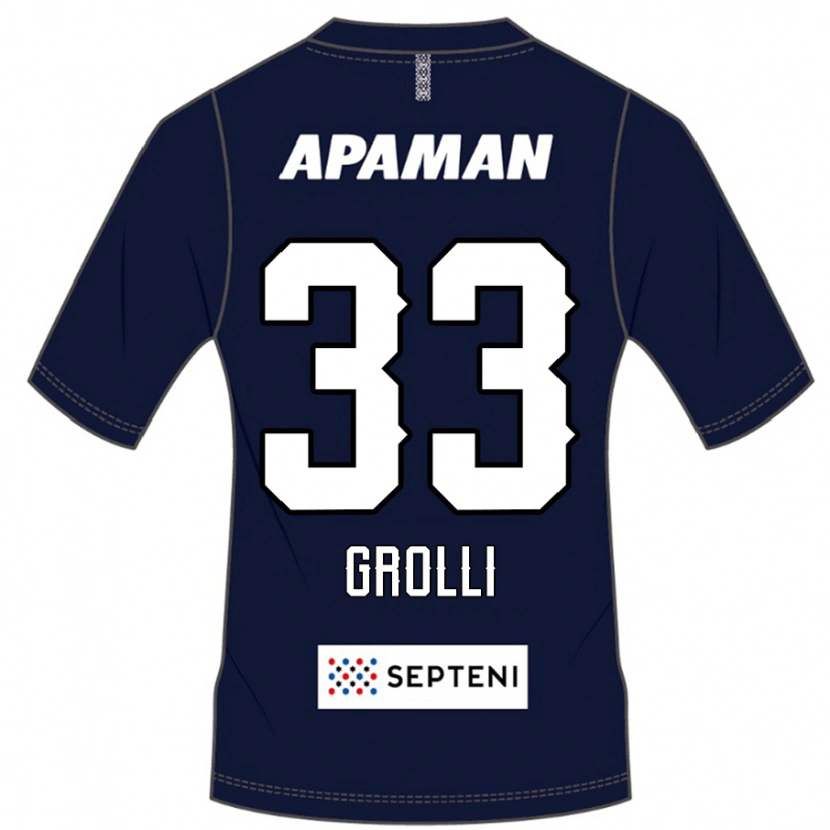 Danxen Herren Douglas Grolli #33 Königsblau Weiß Heimtrikot Trikot 2025/26 T-Shirt Österreich