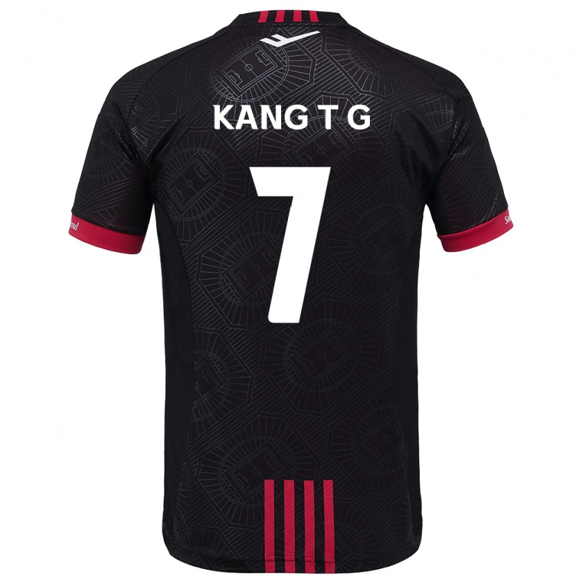 Danxen Herren Kang Tae-Gyeong #7 Schwarz Rot Heimtrikot Trikot 2025/26 T-Shirt Österreich
