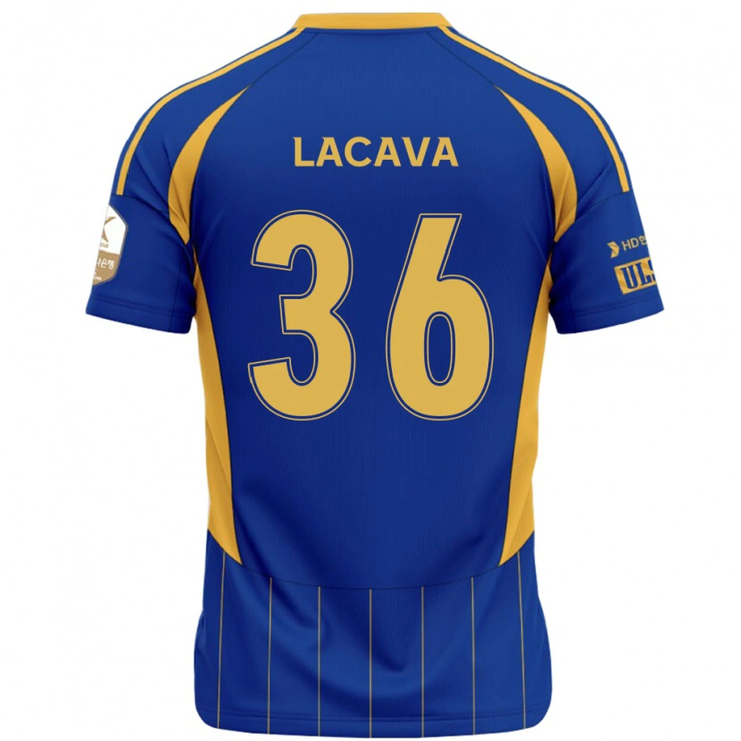 Danxen Herren Matías Lacava #36 Königsblau Gelb Heimtrikot Trikot 2025/26 T-Shirt Österreich