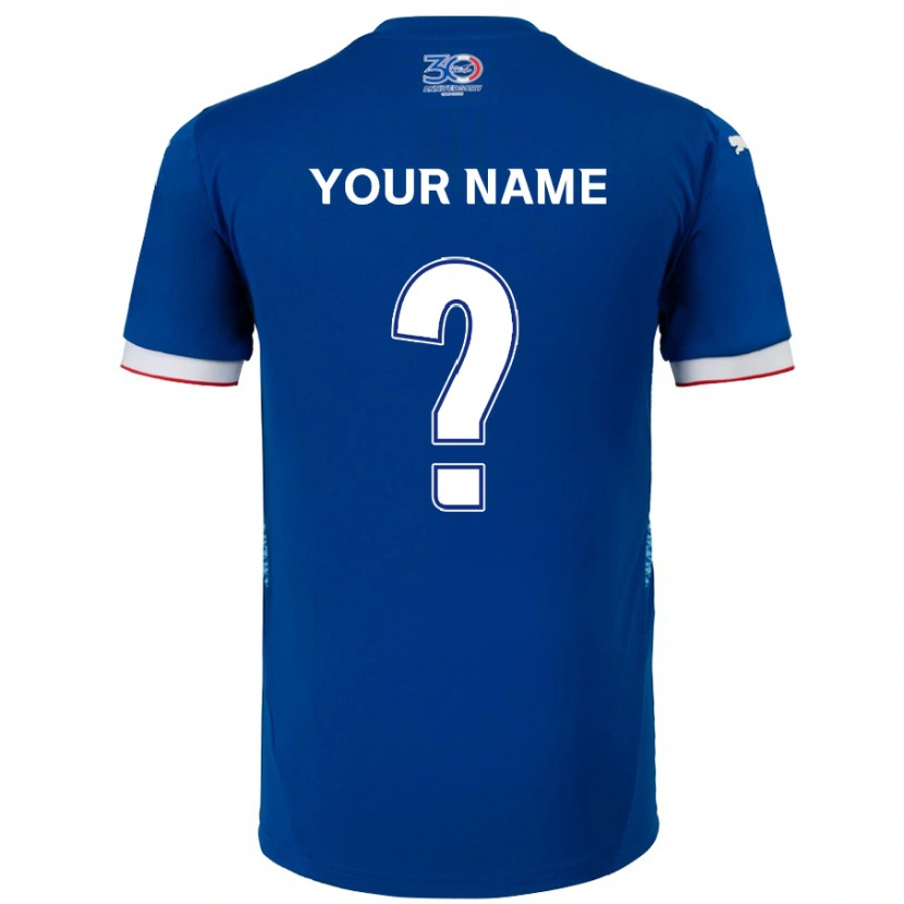 Danxen Herren Ihren Namen #0 Königsblau Weiß Heimtrikot Trikot 2025/26 T-Shirt Österreich