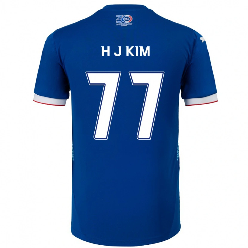 Danxen Herren Ji-Hyun Kim #77 Königsblau Weiß Heimtrikot Trikot 2025/26 T-Shirt Österreich