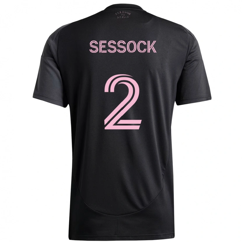 Danxen Herren Nykolas Sessock #2 Schwarz Rosa Auswärtstrikot Trikot 2025/26 T-Shirt Österreich