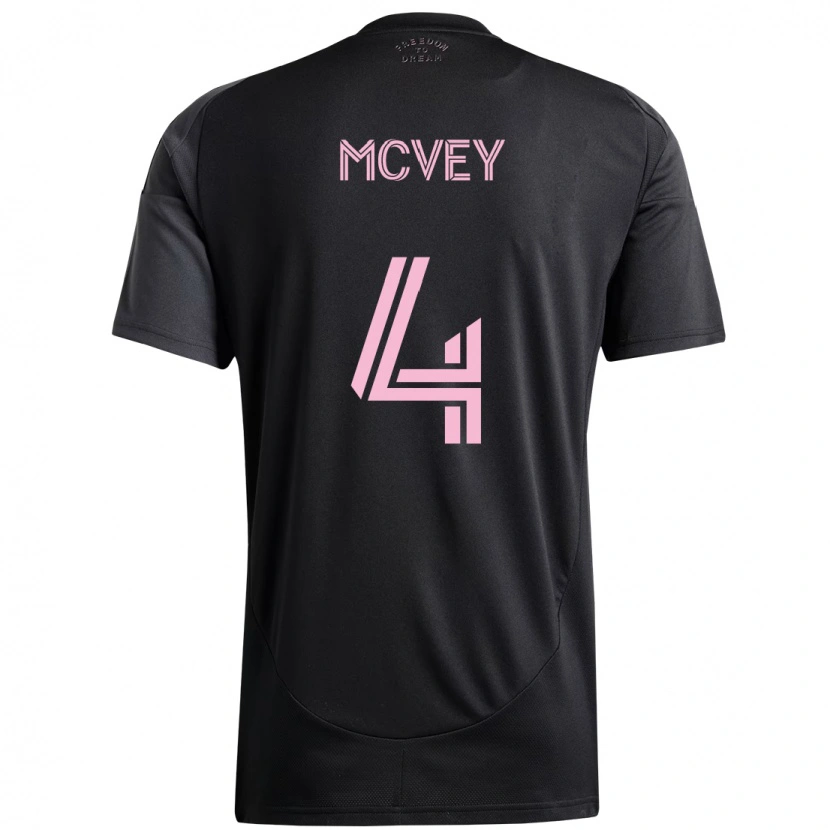 Danxen Herren Christopher Mcvey #4 Schwarz Rosa Auswärtstrikot Trikot 2025/26 T-Shirt Österreich