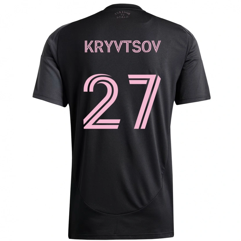 Danxen Herren Sergiy Kryvtsov #27 Schwarz Rosa Auswärtstrikot Trikot 2025/26 T-Shirt Österreich