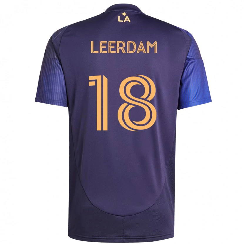Danxen Herren Kelvin Leerdam #18 Lila Blau Auswärtstrikot Trikot 2025/26 T-Shirt Österreich