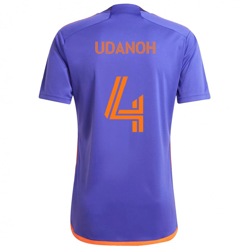 Danxen Herren Iffy Udanoh #4 Lila Orange Auswärtstrikot Trikot 2025/26 T-Shirt Österreich