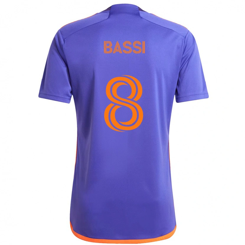 Danxen Herren Amine Bassi #8 Lila Orange Auswärtstrikot Trikot 2025/26 T-Shirt Österreich