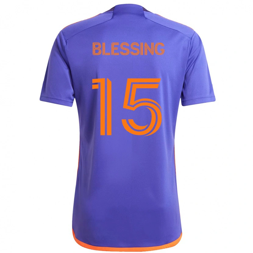 Danxen Herren Latif Blessing #15 Lila Orange Auswärtstrikot Trikot 2025/26 T-Shirt Österreich
