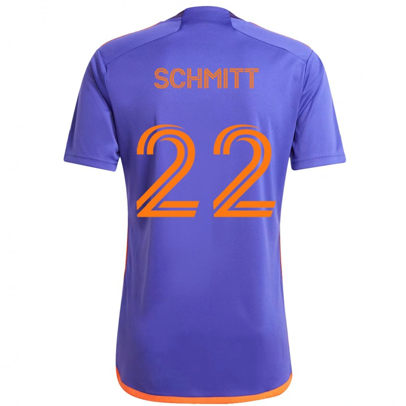Danxen Herren Tate Schmitt #22 Lila Orange Auswärtstrikot Trikot 2025/26 T-Shirt Österreich