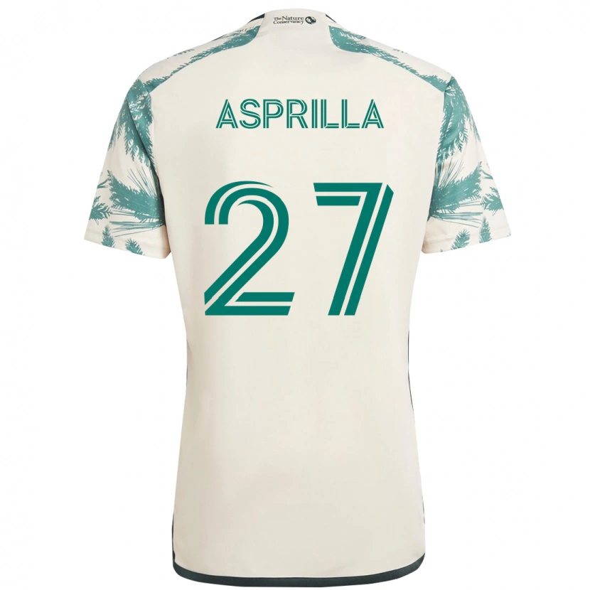 Danxen Herren Dairon Asprilla #27 Beige Grün Auswärtstrikot Trikot 2025/26 T-Shirt Österreich
