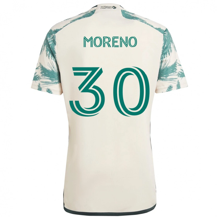 Danxen Herren Santiago Moreno #30 Beige Grün Auswärtstrikot Trikot 2025/26 T-Shirt Österreich