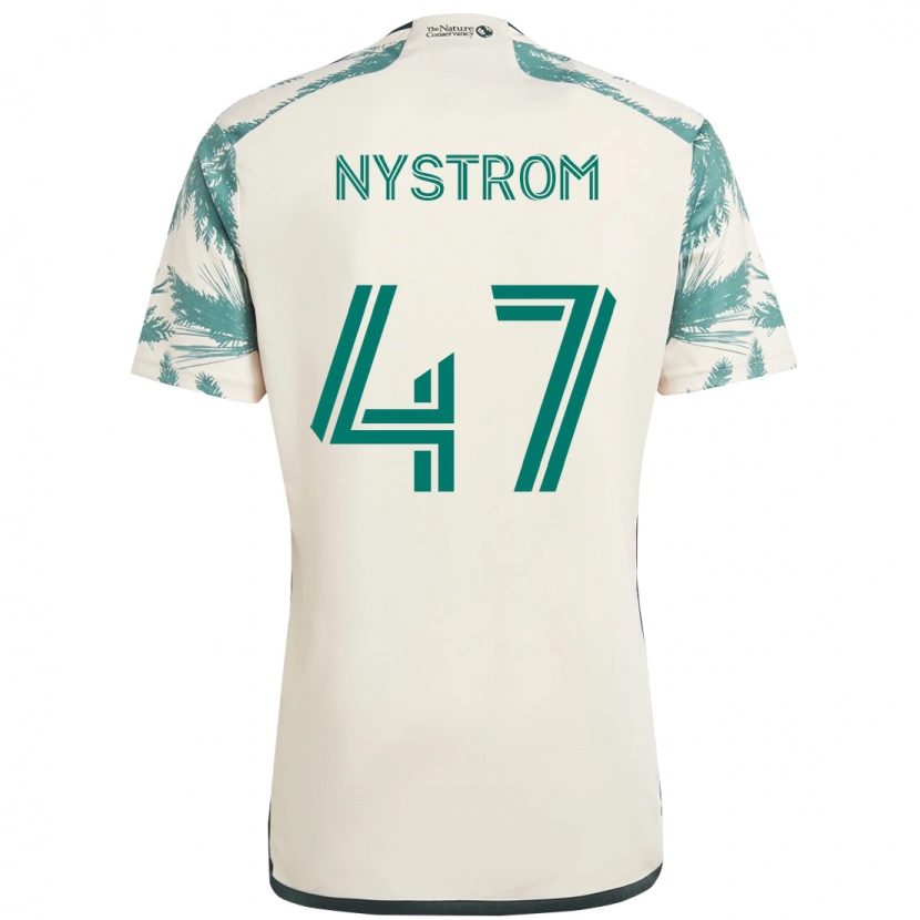 Danxen Herren Maximo Nystrom #47 Beige Grün Auswärtstrikot Trikot 2025/26 T-Shirt Österreich