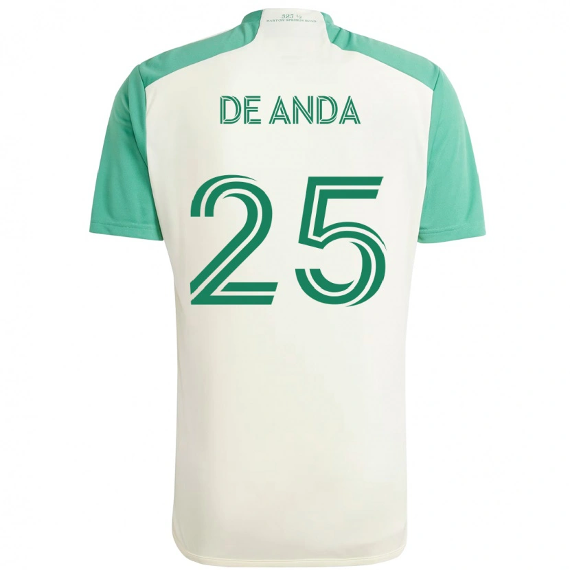 Danxen Herren Anthony De Anda #25 Weiß Grün Auswärtstrikot Trikot 2025/26 T-Shirt Österreich