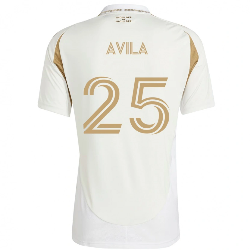 Danxen Herren Armando Avila #25 Weiß Braun Auswärtstrikot Trikot 2025/26 T-Shirt Österreich