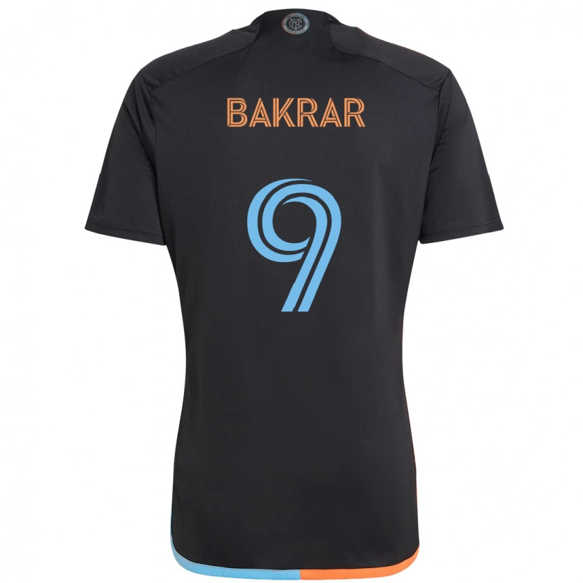 Danxen Herren Monsef Bakrar #9 Schwarz Blau Orange Auswärtstrikot Trikot 2025/26 T-Shirt Österreich