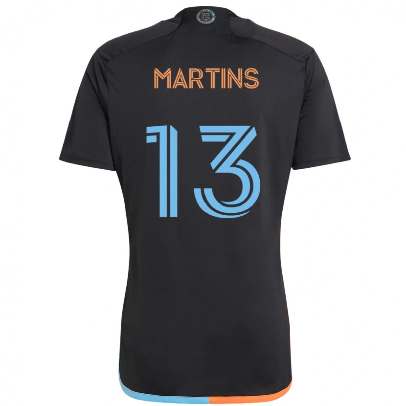 Danxen Herren Thiago Martins #13 Schwarz Blau Orange Auswärtstrikot Trikot 2025/26 T-Shirt Österreich