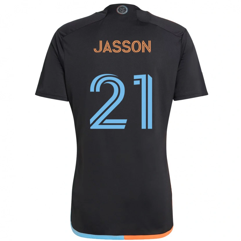 Danxen Herren Andres Jasson #21 Schwarz Blau Orange Auswärtstrikot Trikot 2025/26 T-Shirt Österreich
