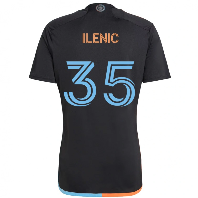 Danxen Herren Mitja Ilenič #35 Schwarz Blau Orange Auswärtstrikot Trikot 2025/26 T-Shirt Österreich