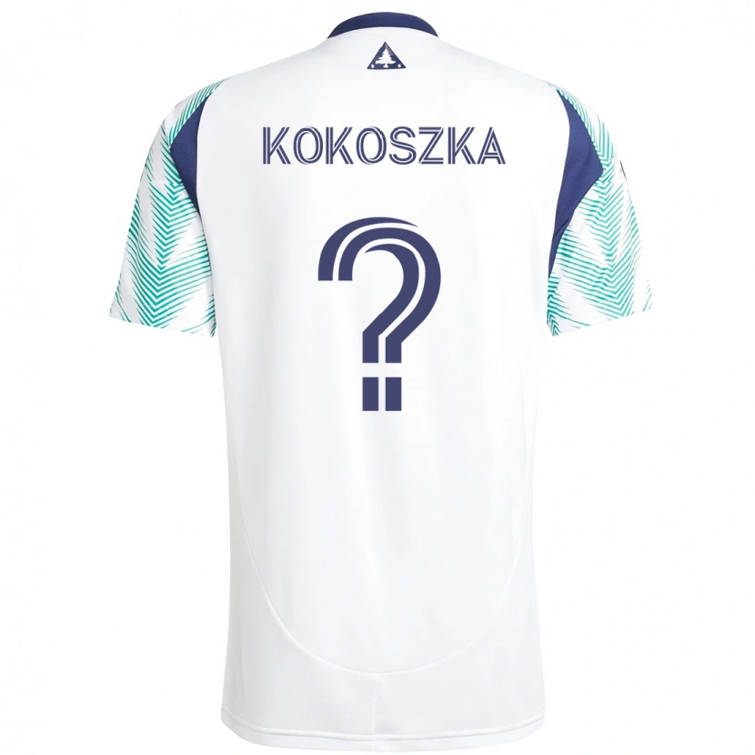 Danxen Herren Ayden Kokoszka #0 Weiß Blau Auswärtstrikot Trikot 2025/26 T-Shirt Österreich