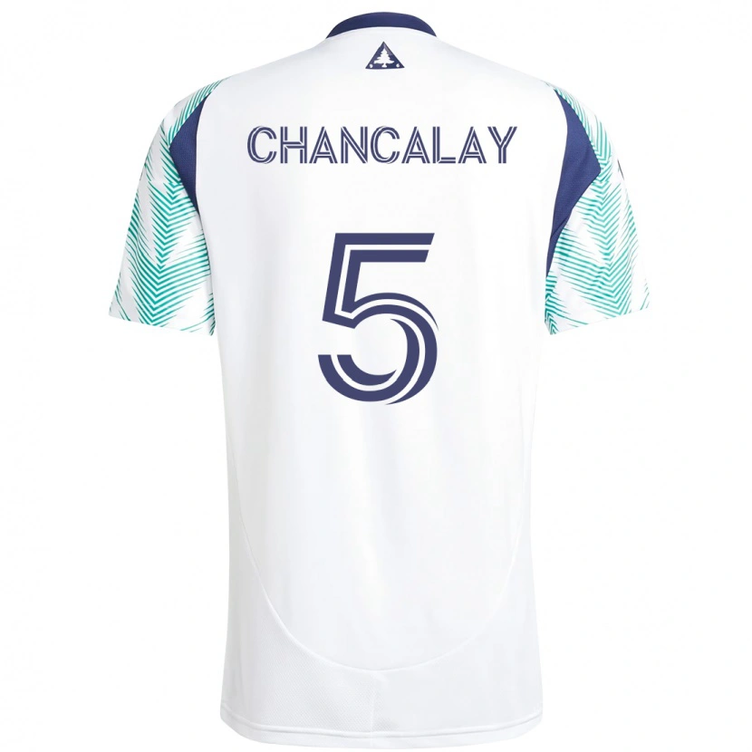 Danxen Herren Tomás Chancalay #5 Weiß Blau Auswärtstrikot Trikot 2025/26 T-Shirt Österreich