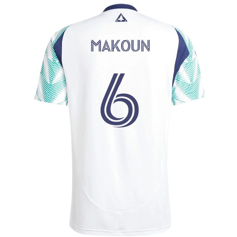 Danxen Herren Christian Makoun #6 Weiß Blau Auswärtstrikot Trikot 2025/26 T-Shirt Österreich
