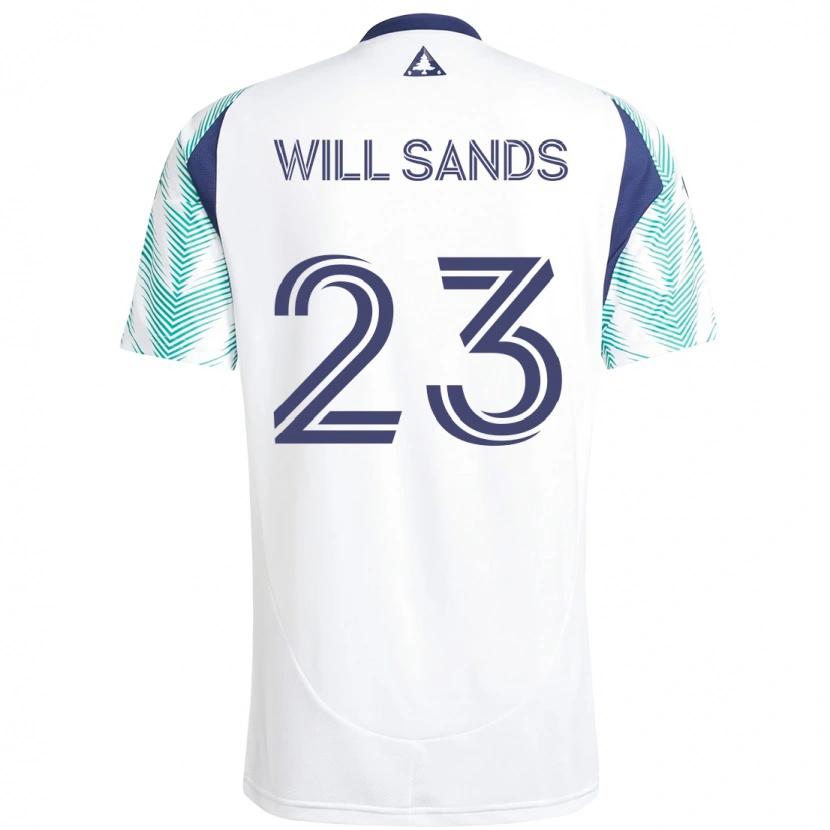 Danxen Herren Will Sands #23 Weiß Blau Auswärtstrikot Trikot 2025/26 T-Shirt Österreich