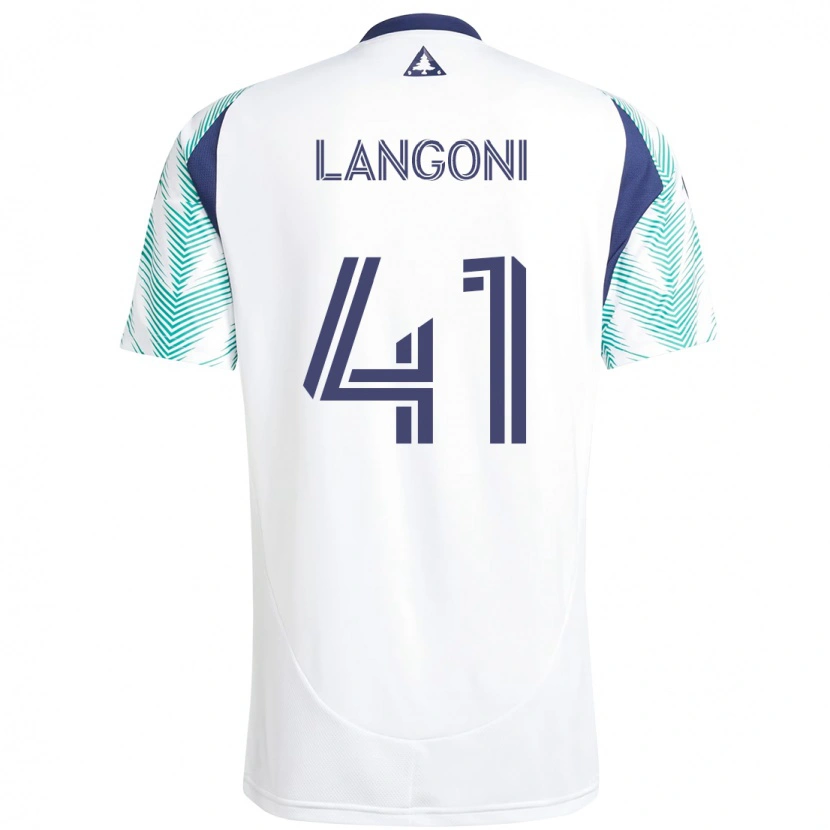 Danxen Herren Luca Langoni #41 Weiß Blau Auswärtstrikot Trikot 2025/26 T-Shirt Österreich