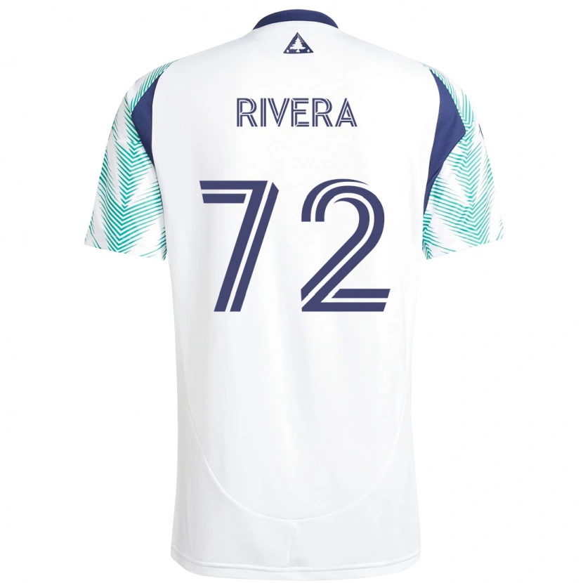 Danxen Herren Damián Rivera #72 Weiß Blau Auswärtstrikot Trikot 2025/26 T-Shirt Österreich