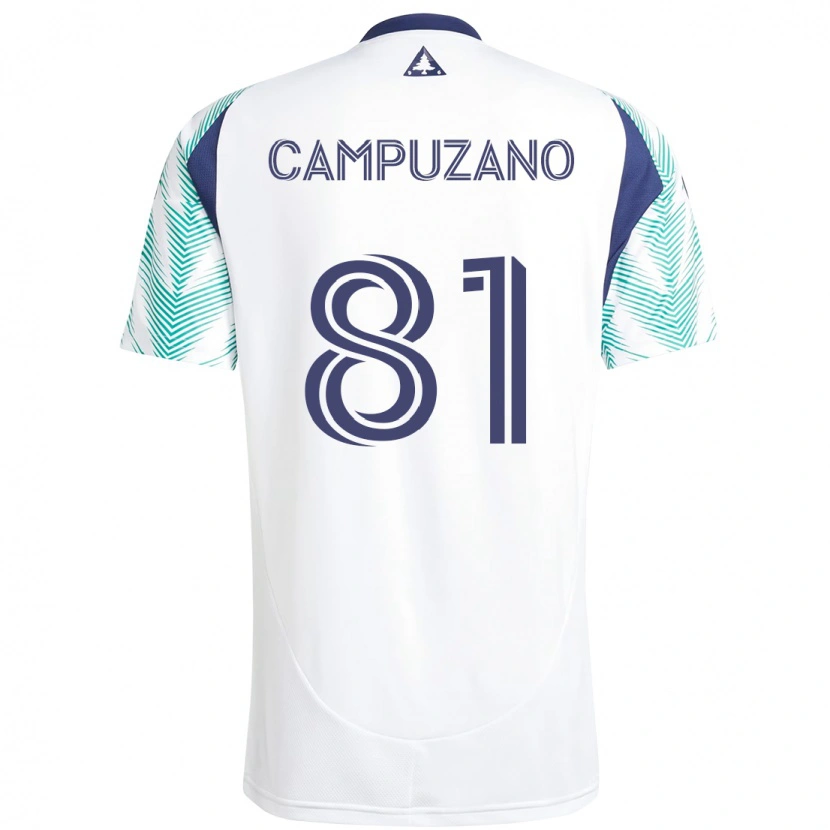 Danxen Herren Nico Campuzano #81 Weiß Blau Auswärtstrikot Trikot 2025/26 T-Shirt Österreich